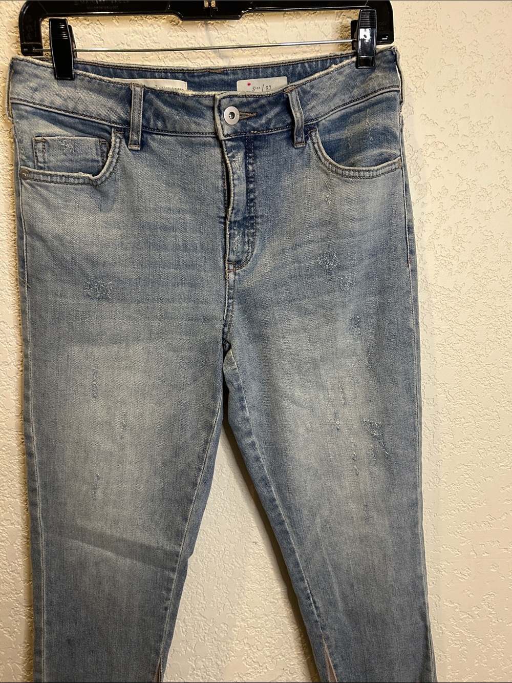 Pilcro and the Letterpress Light Wash Jeans with Embellished Tulle Cuffs - Picture 5 of 6